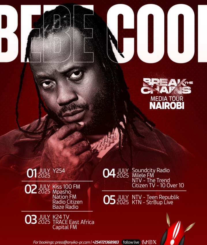 BREAK THE CHAINS ALBUM; Bebe Cool kicks off East Africa media tour